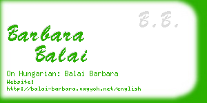 barbara balai business card